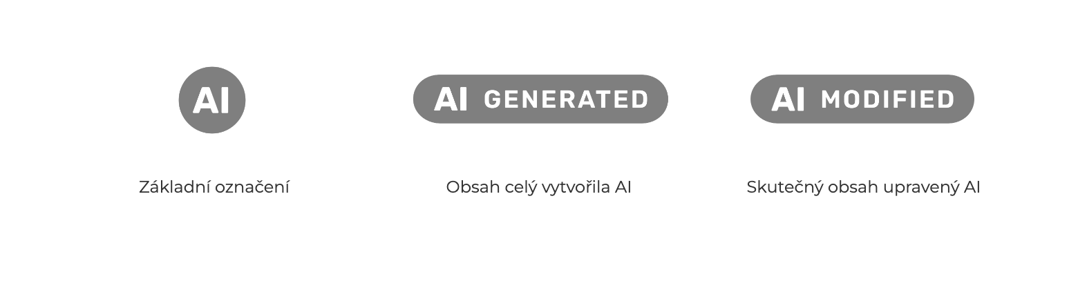 Tři oficiální EU ikony pro&nbsp;označování AI obsahu